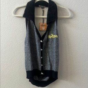 The Flintstones Gray and Black Vest